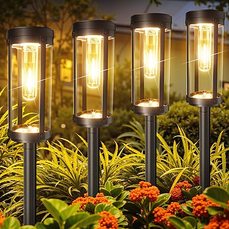 6-Pk BONLION Solar Pathway Outdoor Lights $25 + Free S&H