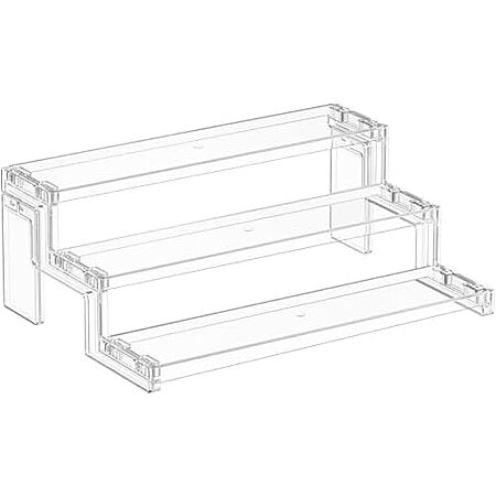 12″ Lifewit 3-Tier Plastic Display Stand Organizer (Clear) $5