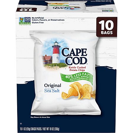 Select Accounts: 10-Ct 1-Oz Cape Cod Kettle Potato Chips $3.75 w/ S&S