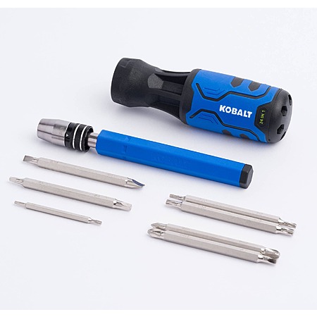 Kobalt QL3 24-in-1 Screwdriver w/ 2″ Multi-Bit Combo Tip Screwdriver Set $10 & More + Free S&H