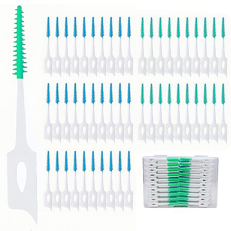 300-Pcs Maoerdental Dual-Use Interdental Soft Silicone Brushes/Floss Picks $4.05 w/ S&S