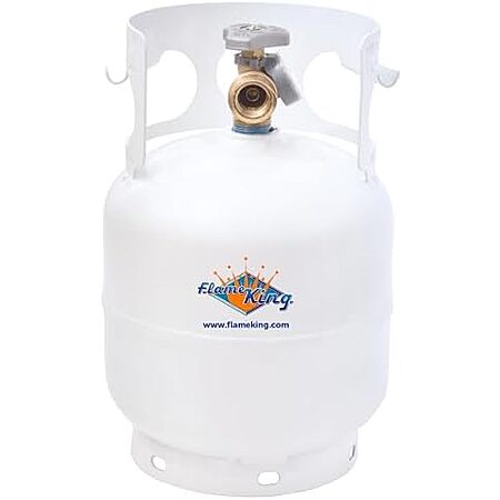 Flame King 5-Lb Steel Propane Tank w/ Gauge & OPD Valves $50 + Free S&H