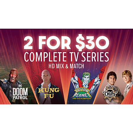 Digital HDX Complete TV Series: Gilligan’s Island, Kung Fu, Captain Planet 2 for $30 & Many More