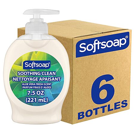 6-Pk 7.5-Oz Softsoap Soothing Clean Liquid Hand Soap (Aloe Vera) $5.70 w/ S&S
