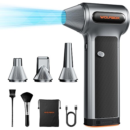 Open Box: WOLFBOX MF200 Cordless Electric Air Duster w/ Removable Battery $56 & More + Free S&H