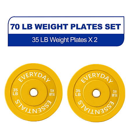 35-lb BalanceFrom 2″ Olympic Bumper Weight Plates (Pair, Yellow) $38.75 + Free S&H
