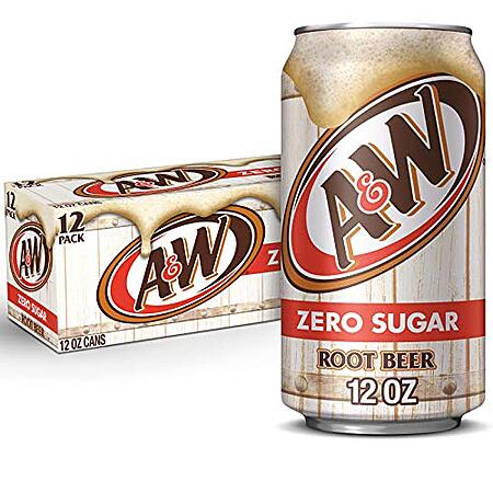 12-Pk 12-Oz A&W Zero Sugar Root Beer Soda Soft Drink Beverage $4.75 w/ S&S