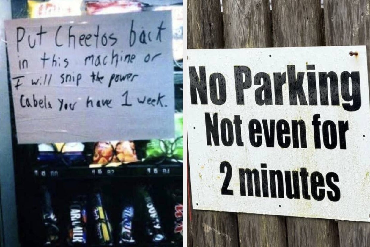 “Upstairs Gym. Don’t Slam Weights, Sounds Like A Bomb Downstairs”: 18 Funny Signs From This Week That Are So Accurate They’re Making Me Wheeze With Laughter