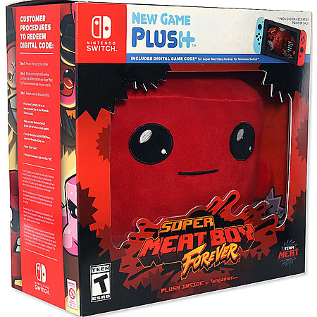 Super Meat Boy Forever Plush + Digital Game Code (Nintendo Switch) $19 + Free S&H