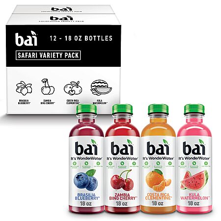 12-Pk 18-Oz Bai Antioxidant Infused Water (various) $11.40 w/ S&S