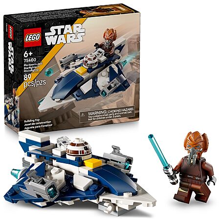 89-Pc LEGO Star Wars Plo Koon’s Jedi Starfighter Microfighter Kit (75400) $10.50