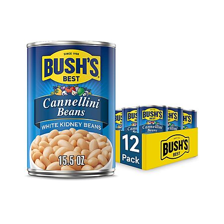 12-Pk 15.5-Oz Bush’s Best Cannellini Beans Cans $11.30 or less w/ S&S