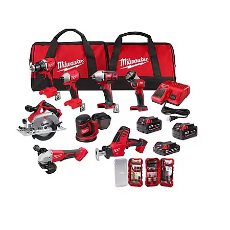 MILWAUKEE M18 Brushless 8-Tool Combo Kit w/ SHOCKWAVE 75-Pc Bit Set $639 + Free S&H