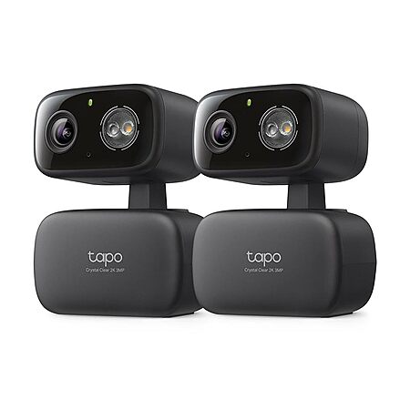 2-Pk Tapo HybridCam 360 2K 30 fps Pan/Tilt Wired Wi-Fi Outdoor Security Camera $50 + Free S&H