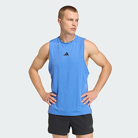 adidas Men’s Designed for Training Workout Tank Top (Ray Blue) $10.40 + Free S&H