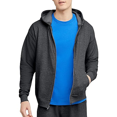 Hanes Men’s Eco-Smart Full-Zip Fleece Hoodie (Various Colors) 3 for $28.10 + Free S&H