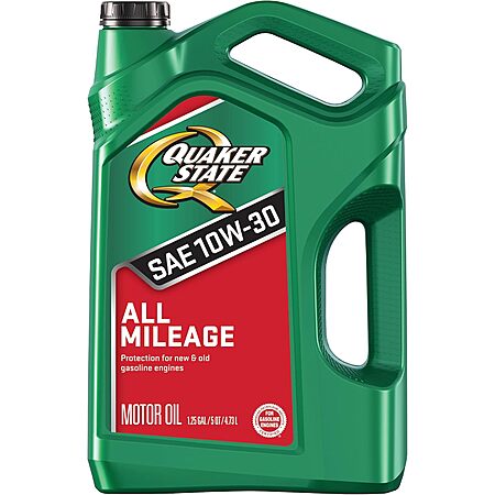5-Qt Quaker State All Mileage Motor Oil (10W-30) $11.90