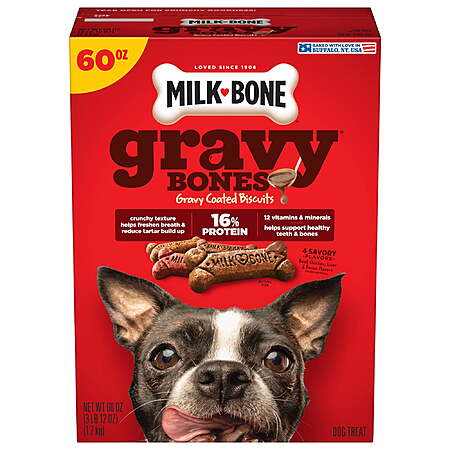 60-Oz Milk Bone GravyBones Biscuits for Small Dogs $3 + Free Pickup