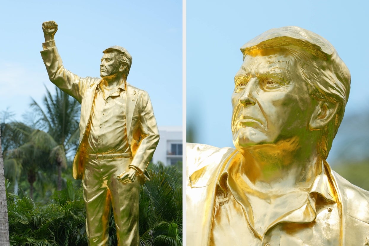 This MAGA Pastor’s Hypocrisy Was Slammed After He Unveiled A Statue Of Trump People Are Calling “Idol Worship”