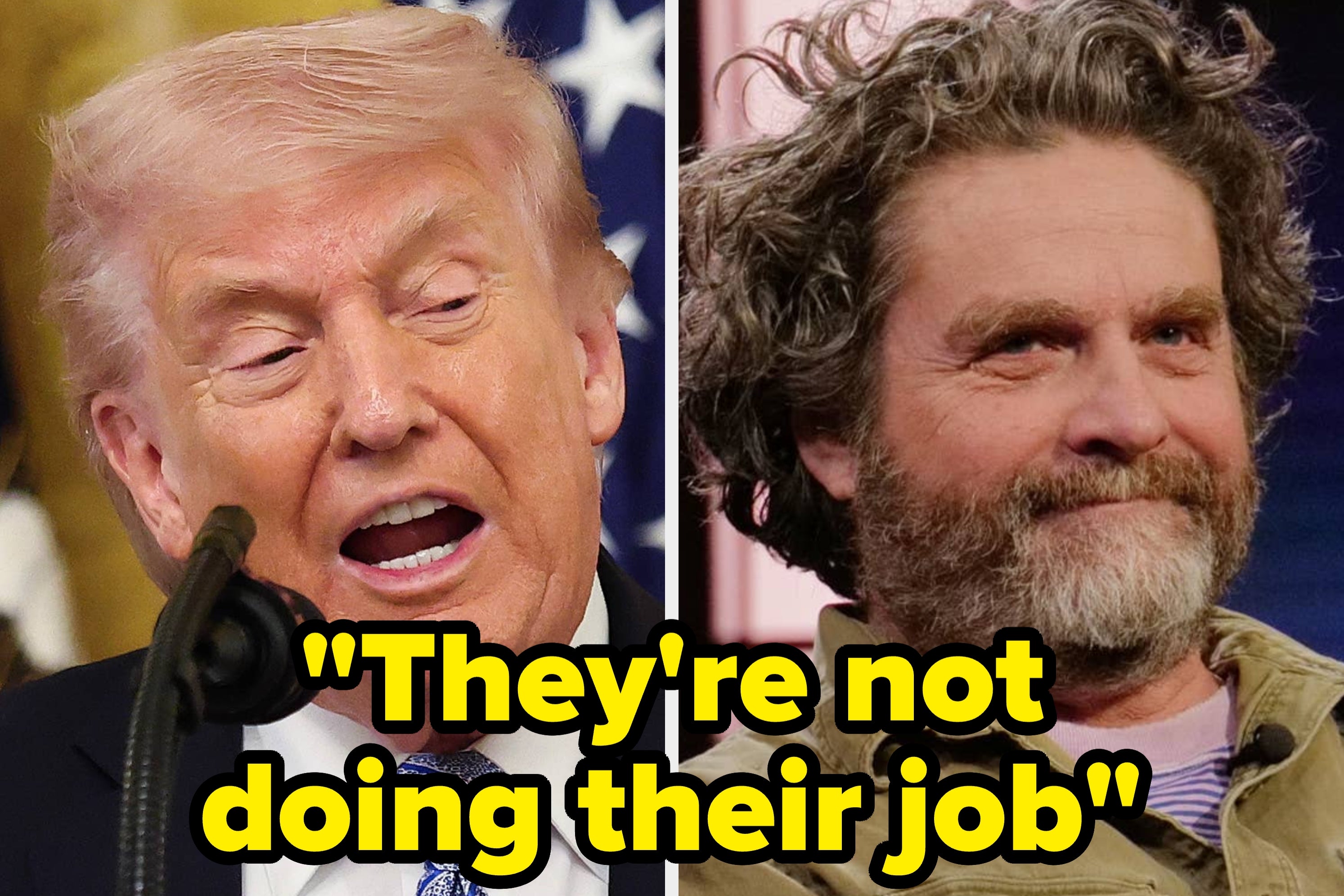 “They Suck Up To Him”: Zach Galifianakis Is Slamming Pro-Trump Podcasters For Their Inability To Make Jokes At His Expense