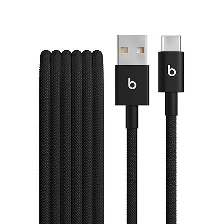 5′ Beats USB-A to USB-C Woven Charging Cable (Bolt Black) $5