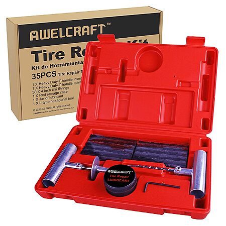 35-Pc Awelcraft Heavy Duty Tire Plug Kit $8.50