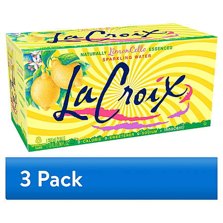 3-Pk 8-Ct 12-Oz LaCroix Sparkling Water (LimonCello) $8.60 + Free S&H on $35+