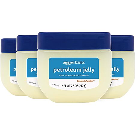 Select Accts: 4-Pk 7.5-Oz Amazon Basics White Petroleum Jelly (Unscented) $4.50 w/ S&S