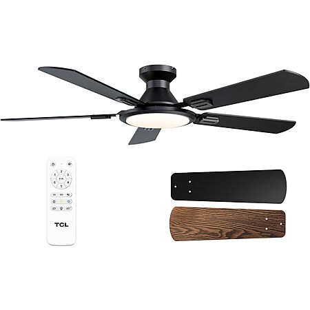 52″ TCL Low Profile Ceiling Fan w/ Dimmable Light & Remote Control (3 Colors) $70.20 + Free S&H