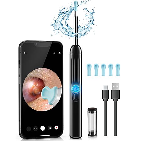 JEGOAT Ear Wax Removal Tool Kit w/ HD Camera & LED Lights $5