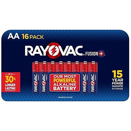 16-Pk Rayovac AA Fusion+ Alkaline Batteries $5 + Free S&H w/ Prime