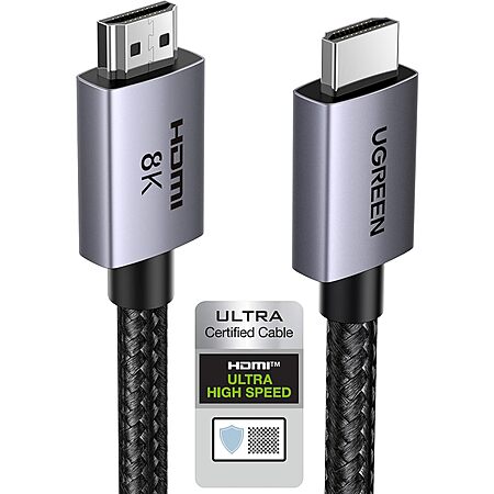 Prime Members: 6.6′ UGREEN 48Gbps 8K HDMI 2.1 Cable $8.55 + Free S&H