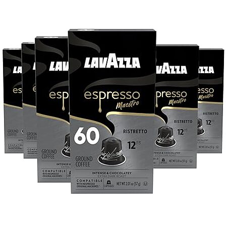 Prime: 60-ct Lavazza Espresso Maestro Ristretto Nespresso Aluminum Capsules $19.35 w/ S&S