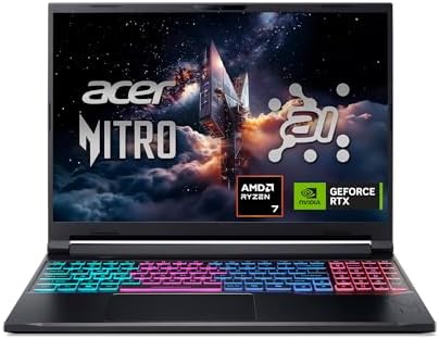 Prime: Acer Nitro V 16S AI Laptop: Ryzen 7 260, 16″ 1200p, 32GB RAM, RTX 5060 $1100 + Free S&H