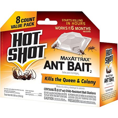Prime Members: 8-Ct Hot Shot MaxAttrax Ant Bait Child-Resistant Stations $2.75 + Free S&H