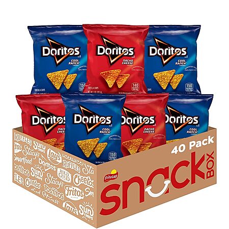 Prime Members: 40-Pk 1oz Doritos Variety Pack (Nacho Cheese & Cool Ranch) $14.10 w/ S&S