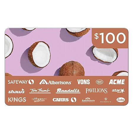 $100 Albertson’s Companies eGift Card (Email Delivery) $90