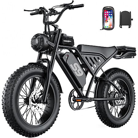 20″ Fat Tire GWEIT Electric Dirt Bike w/ 20Ah Battery, 36 MPH & 65-Mile Range $600 + Free S&H