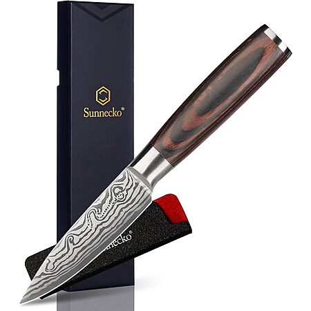 Sunnecko High Carbon Stainless Steel Knives: 3.5″ Pairing or 6″ Boning $12.50