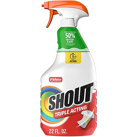 22-oz Shout Active Enzyme Triple Acting Laundry Stain Remover Spray $1.85 w/ S&S