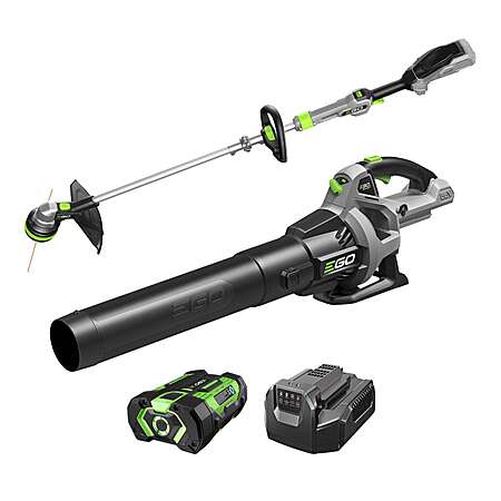 EGO POWER+ 56V 15″ String Trimmer + 530 CFM Blower Kit w/ 2x 2.5Ah Batteries $289 + Free Delivery