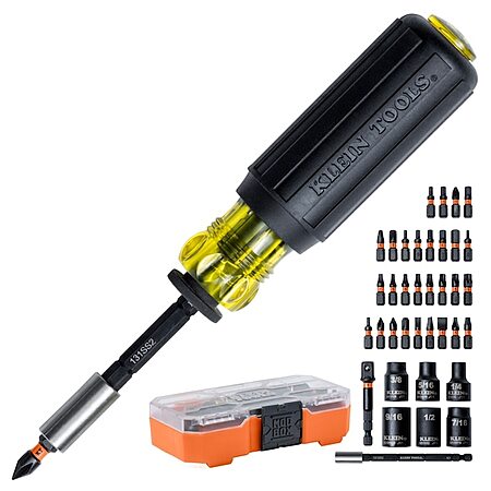 38-Pc Klein Tools ProFlex Impact-Rated Screwdriver Bit & Socket Set $25 + Free S&H