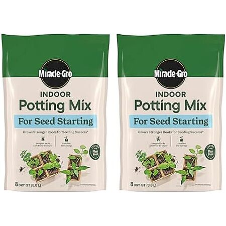 2-Pk 8-Qt Miracle-Gro Indoor Potting Mix for Seed Starting $7.95