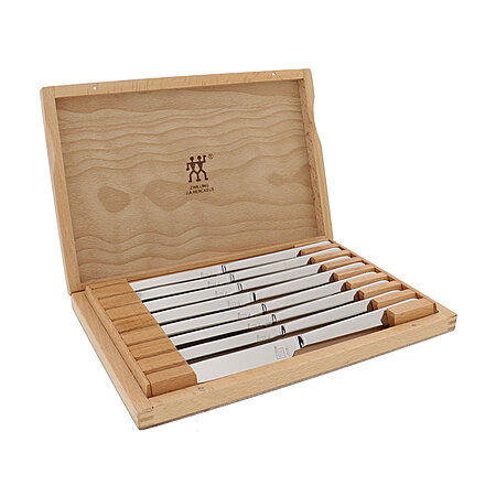 8-Piece Zwilling J.A. Henckels Stainless Steel Steak Knife Set w/ Wooden Case $40 + Free S/H