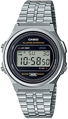 Casio Vintage Stainless Steel Bracelet 39mm Watch w/ LED Illumination & Stopwatch $27.60