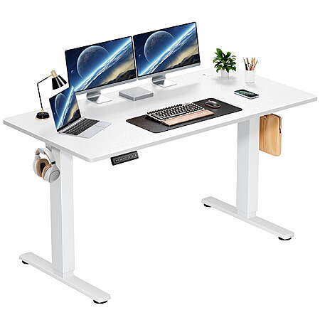 edx Electric Adjustable Standing Desks: 55″ x 24″ (White) $81 & More + Free S&H