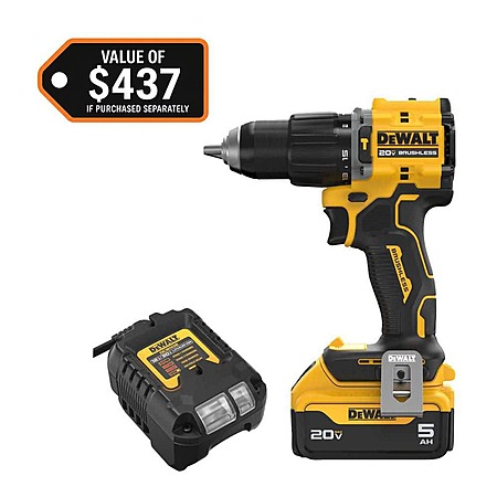 Dewalt ATOMIC 20V Cordless 1/2″ Hammer Drill Kit w/ 5.0Ah Battery & Charger $129 + Free S&H