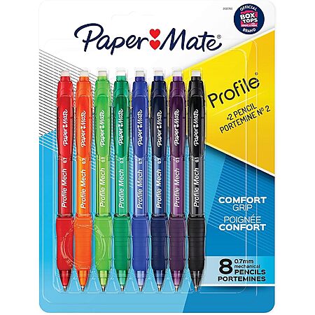 8-ct Paper Mate Profile Mechanical Pencils w/ Comfort Grip (Assorted) $3.75 w/ S&S