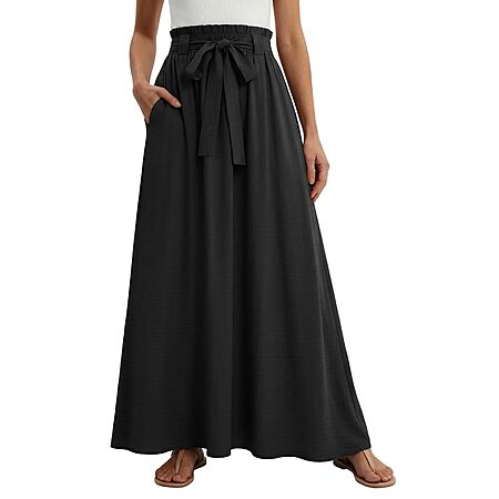 Lepunuo Women’s High-Waisted Flowy Maxi Skirt w/ Pockets (Various) $10