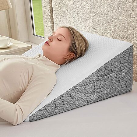 24″ x 24″ x 10″ Nordjager Anti-Slip Memory Foam Bed Wedge Pillow (Grey & White) $20 + Free S&H